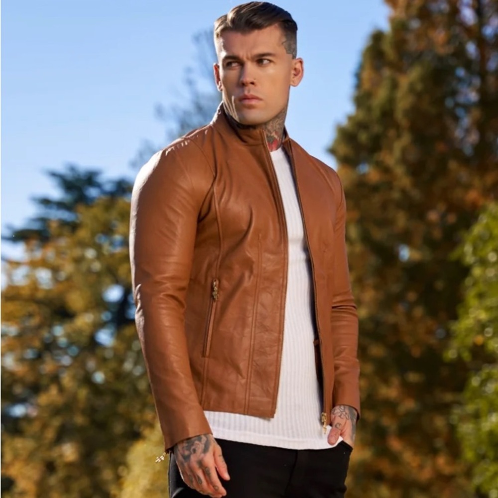 Father Sons Tan Lambs Jacket, Size Large